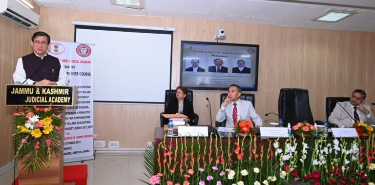 J&K Judicial Academy’s 2 day Refresher Course on “Land Revenue Laws, Land Acquisition Laws” concludes