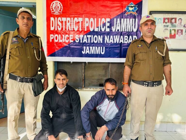 Firing case solved, 2 criminals held with arms, heroin in Jammu