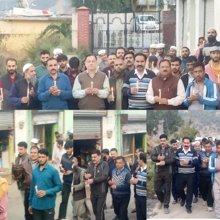 Candlelight March held in Assar to pay homage to bus accident victims