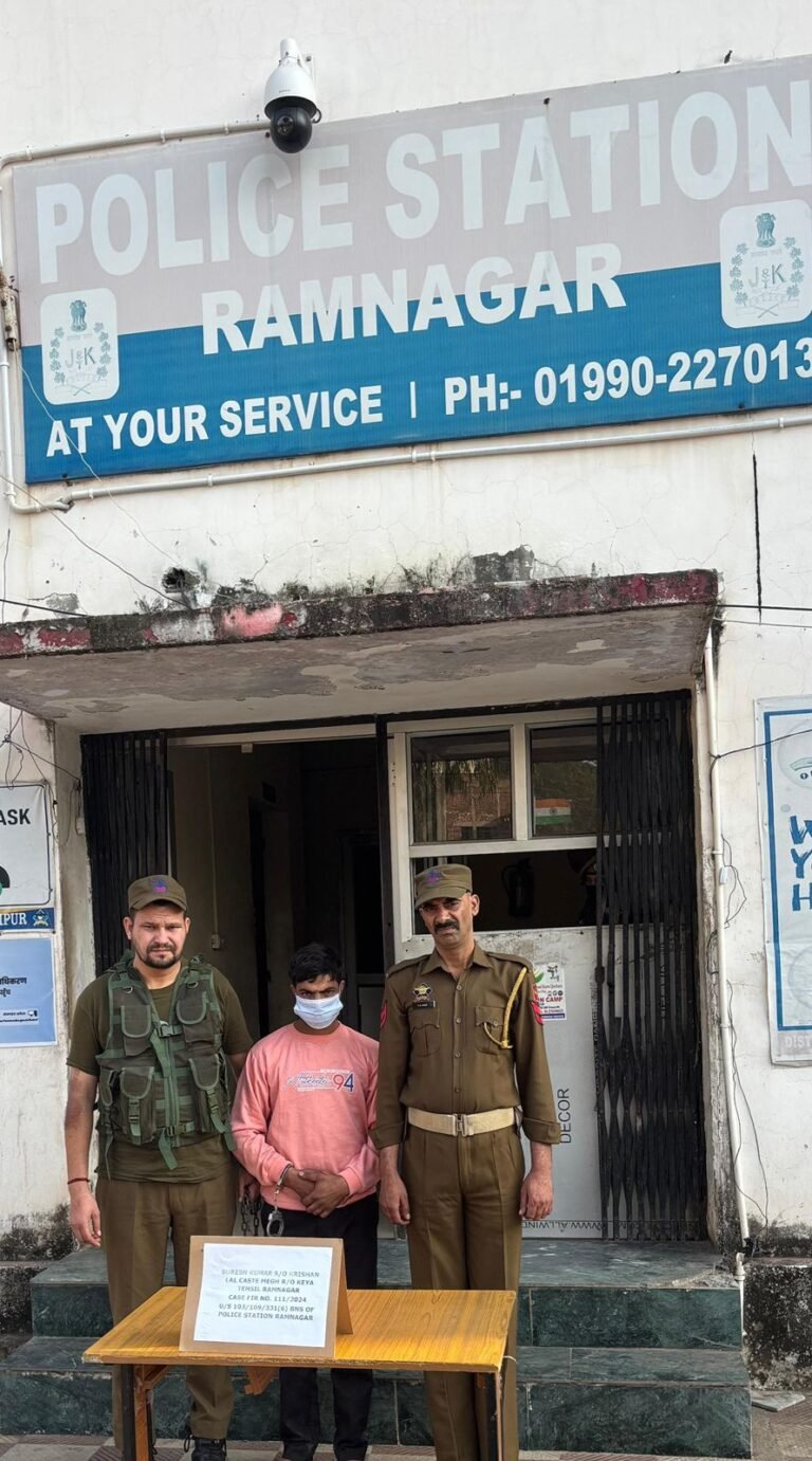 Murder Case Solved by Udhampur Police within 12 hours; accused arrested