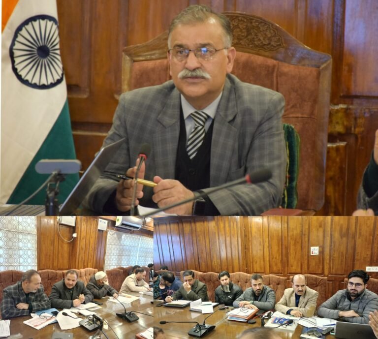 DC Bandipora reviews status of HADPEmphasises sensitizing public about employment generation & other elements of the scheme