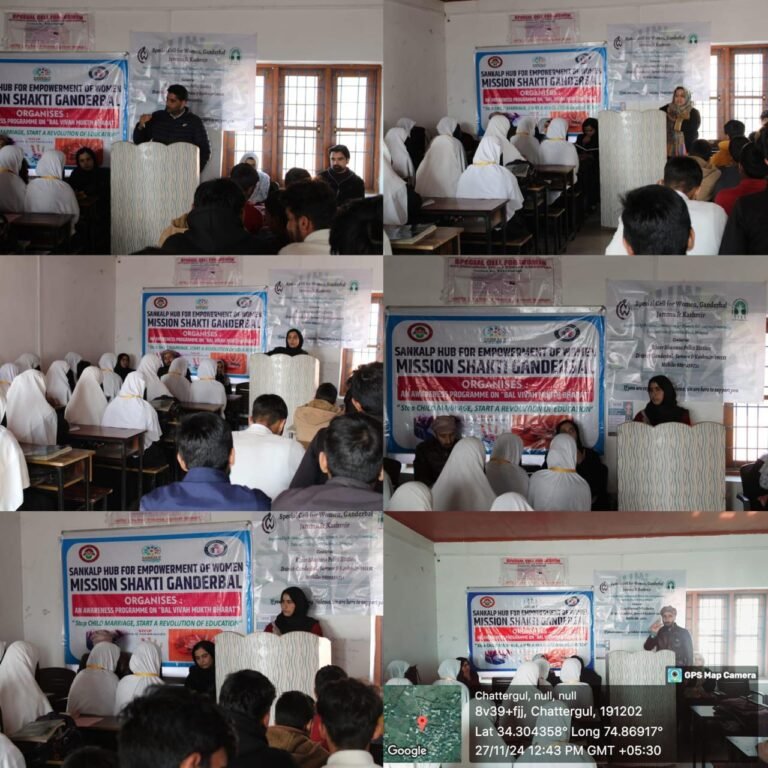 Awareness Camp on ‘Bal Vivah Mukt Bharat’ held at GBHSS Chattergul