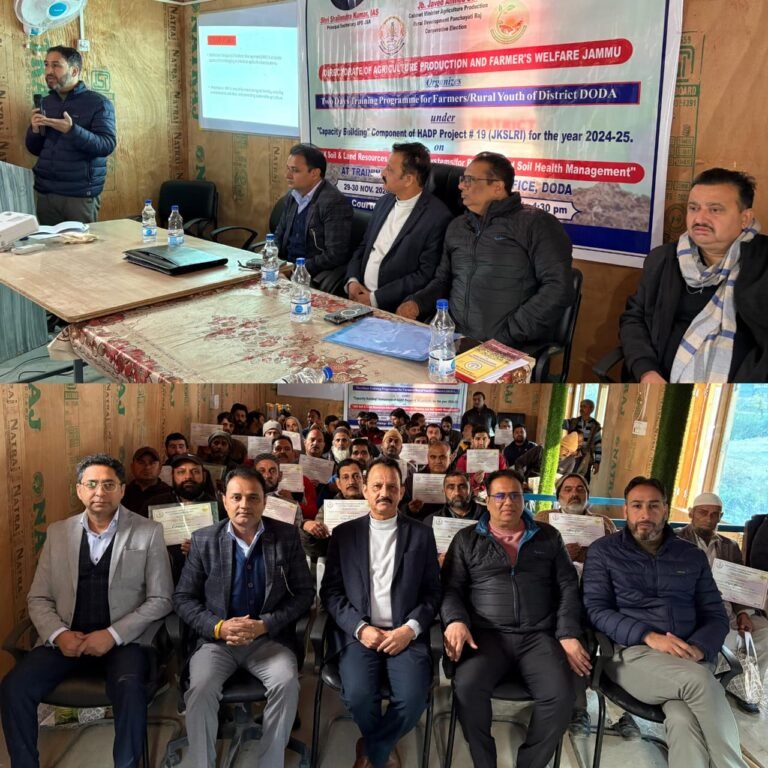 2-Day District Level training on Soil Health Management concludes at Doda