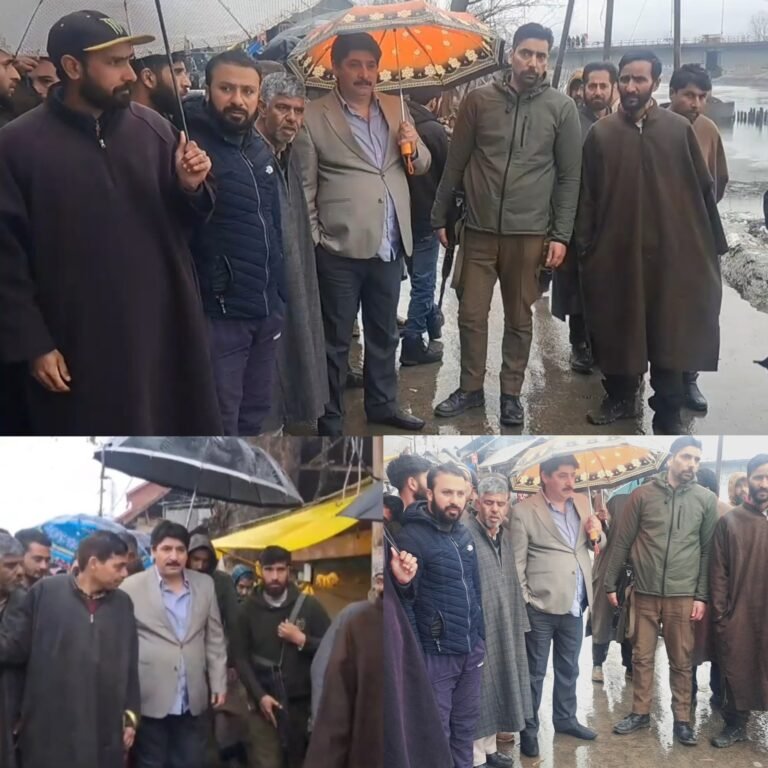 MLA Sonawari visits Hajin, assesses Road Collapse Situation