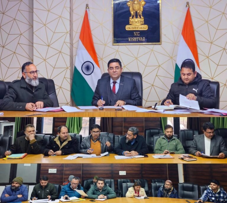 DC Kishtwar reviews progress under Holistic Agriculture Development Programme (HADP)