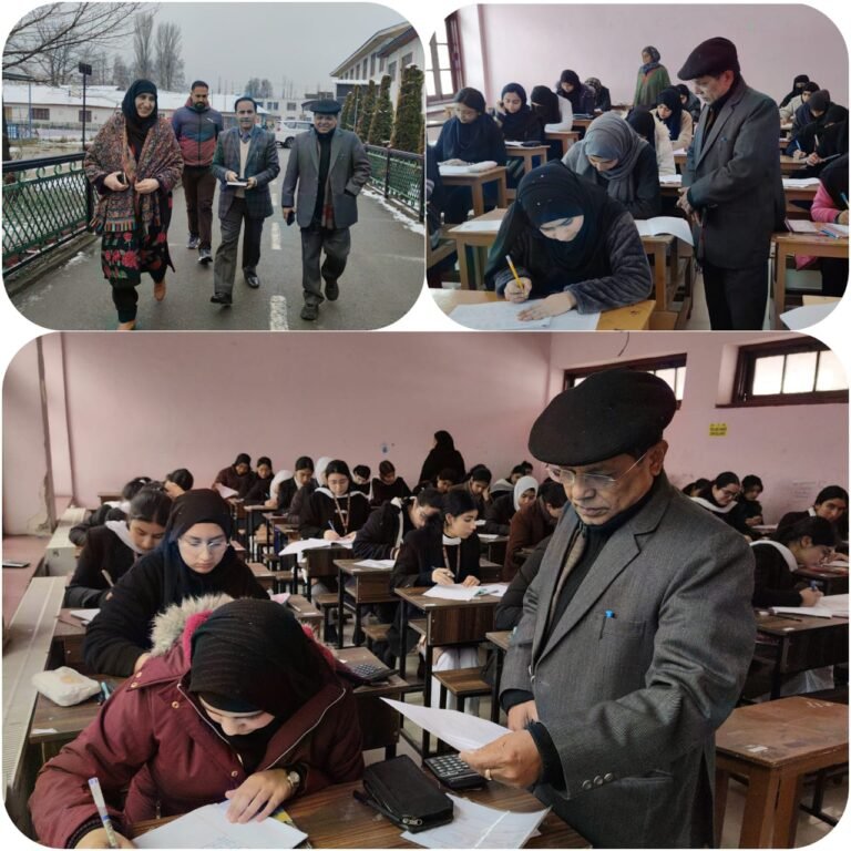 ACS Education inspects exam centres of class XI in Srinagar, appreciates arrangements