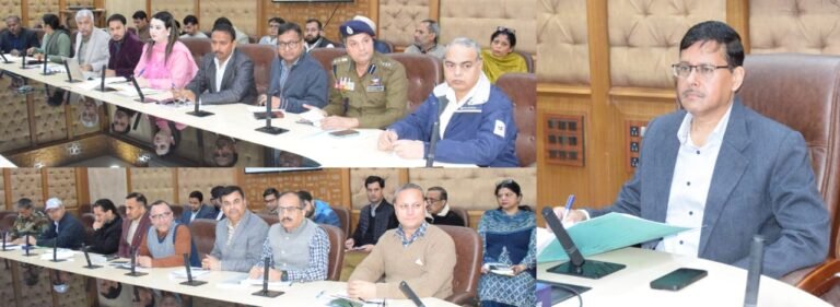 Principal Secretary DMRR&R chairs review meeting regarding “Disaster preparedness-cum-coordination”