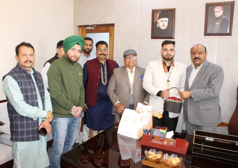 Deputy Chief Minister felicitates Bronze medalist, Rajat Singh