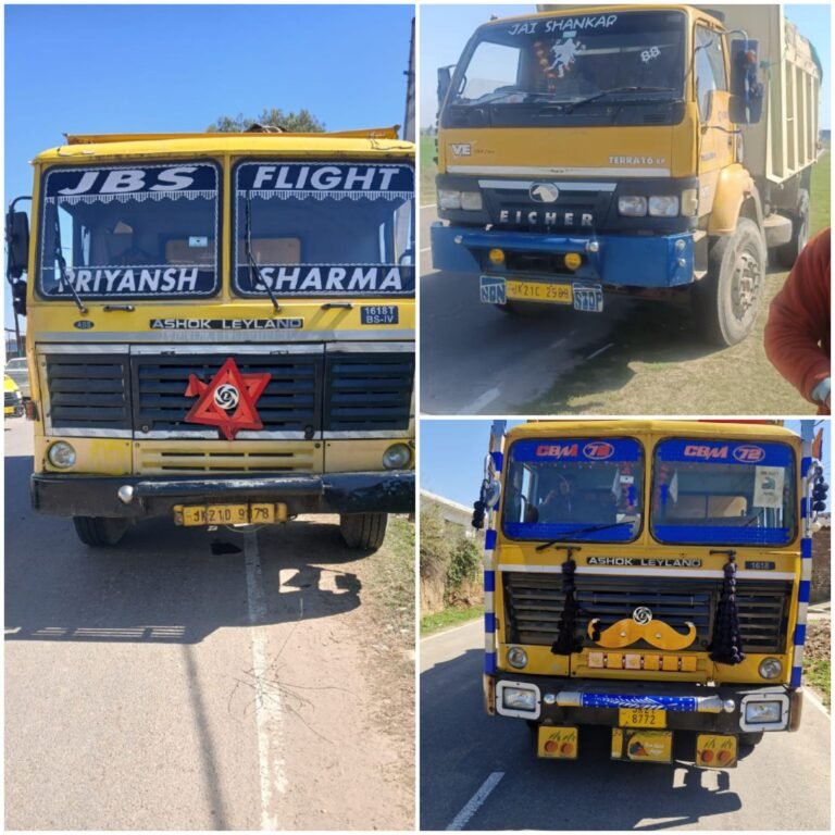 3 dumpers among 6 vehicles seized for illegal mining in Samba