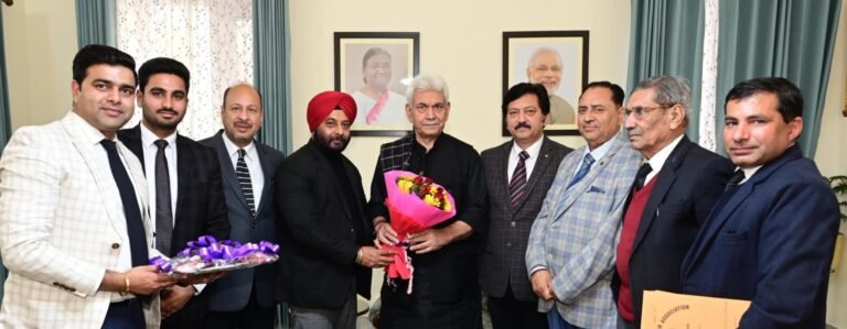 J&K High Cour Bar Association Jammu Delegation Calls on LG Manoj Sinha
