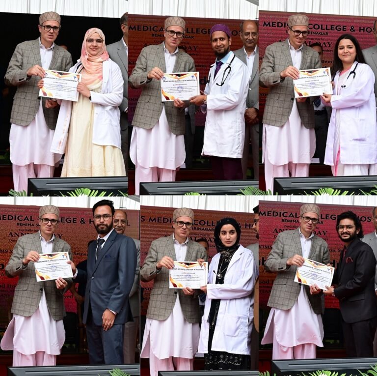 Chief Minister Omar Abdullah addresses Annual Day Function at SKIMS Medical College Bemina
