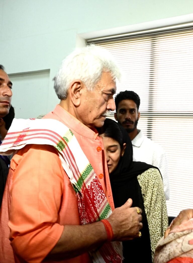 LG Manoj Sinha hands over appointment letters to NoKs of terror victims