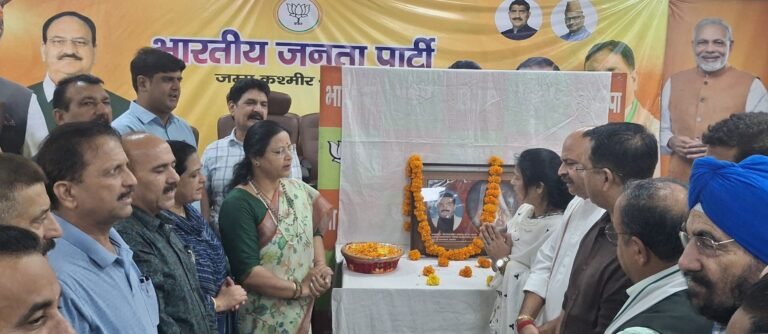 J&K BJP pays tributes to martyr Kuldeep Verma on death anniversary