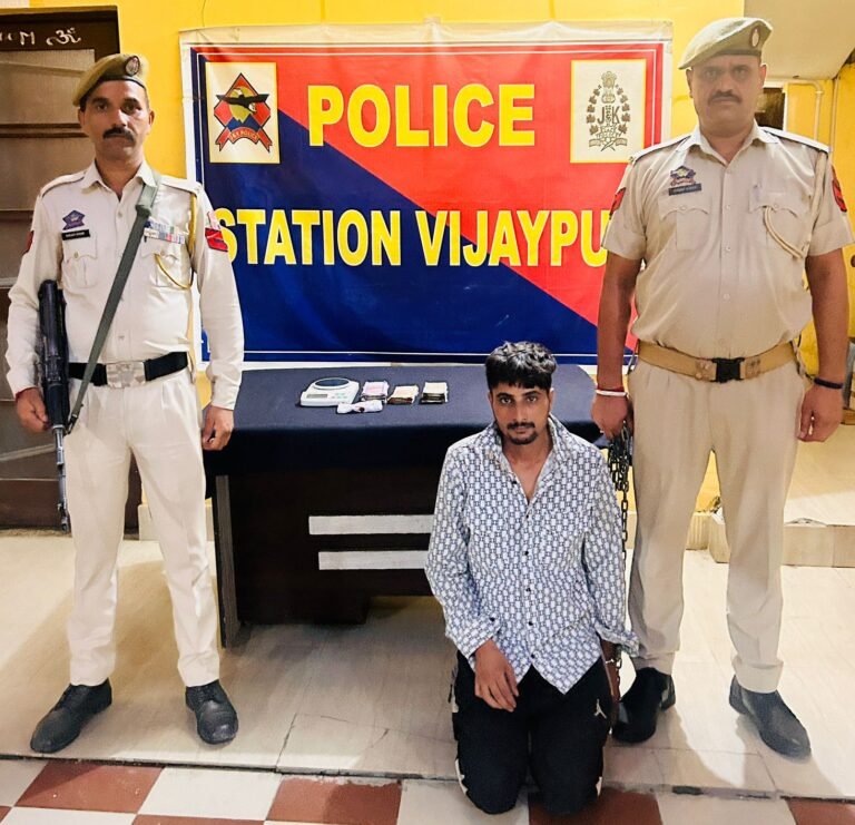 Drug peddler nabbed with heroin, cash in Vijaypur