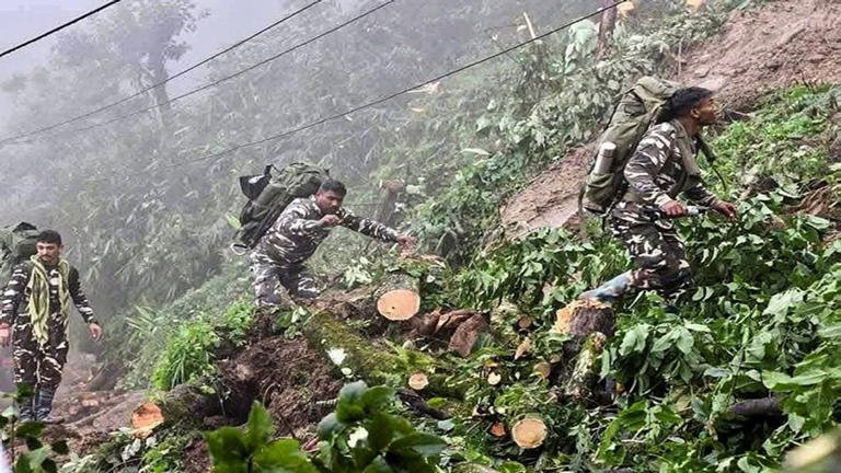 Sikkim landslide kills 4, three missing as heavy rains hamper rescue operation
