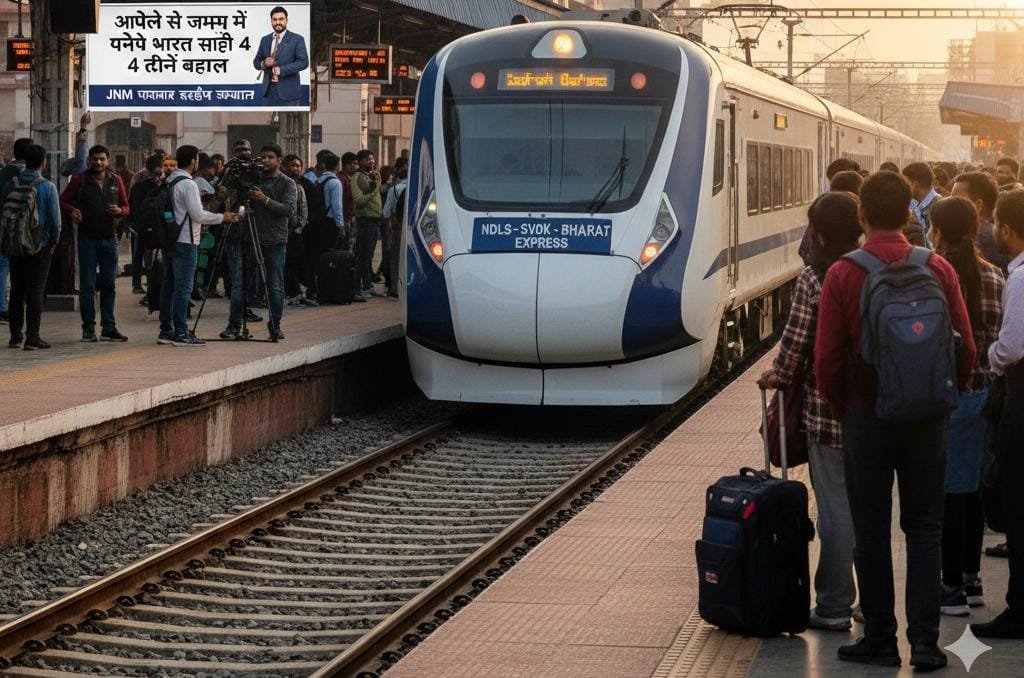 Four trains, including the Vande Bharat Express, will resume in Jammu from April.