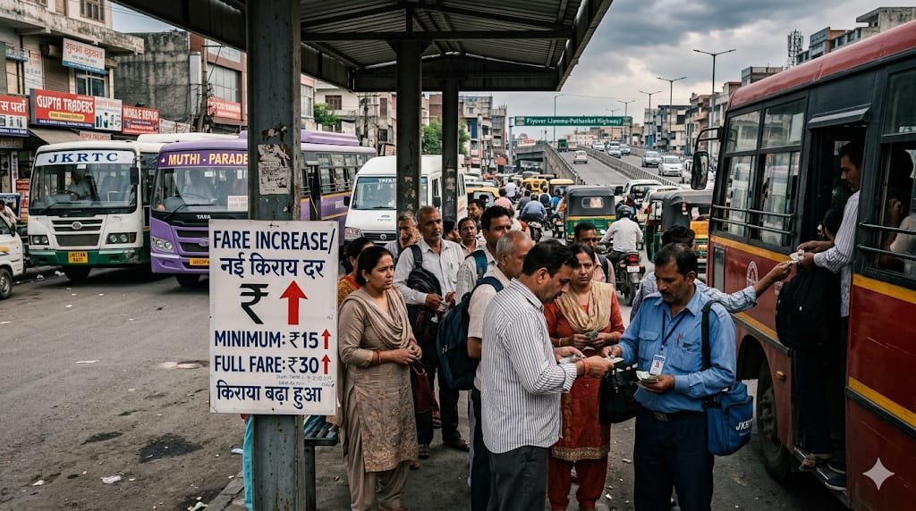 Bus fares in Jammu and Kashmir will increase by 18%, impacting passenger pockets