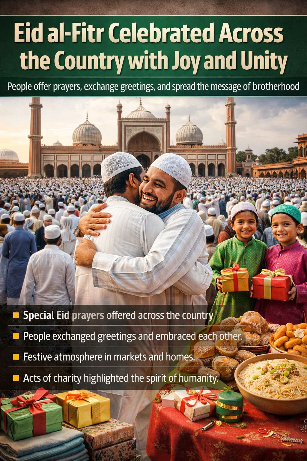 Eid al-Fitr Celebrated Across the Country with Joy and Unity