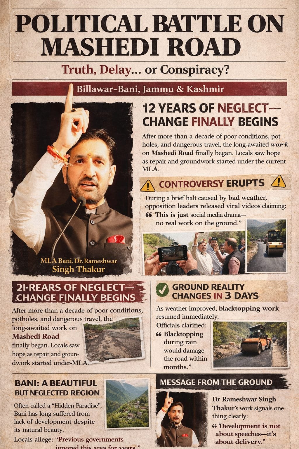 12 Years of Silence, Now a Storm: Mashedi Road Sparks Political Clash