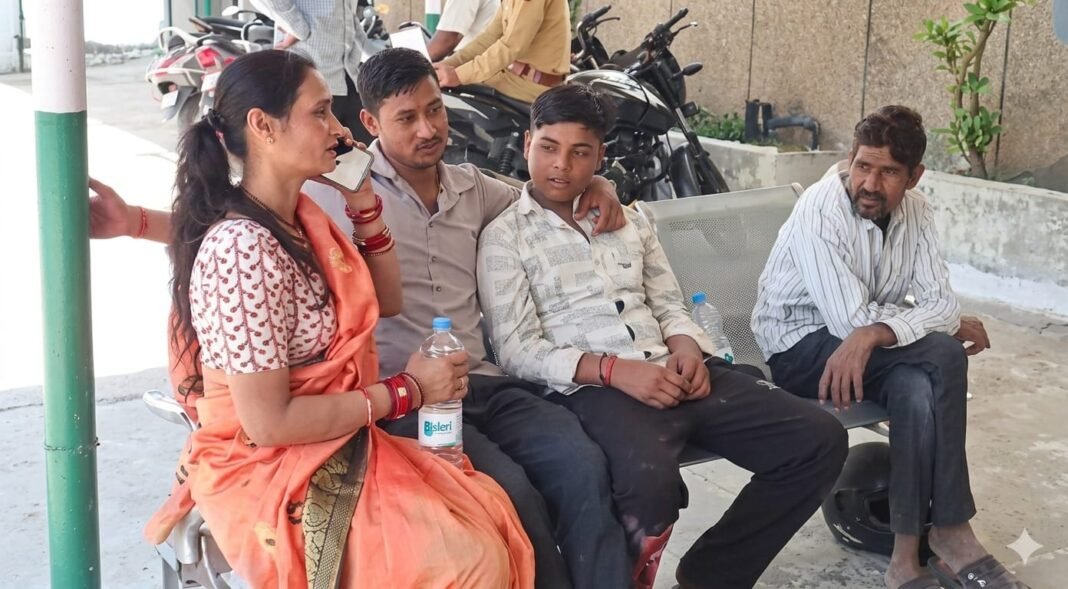 A speeding truck crushed a couple riding a bike, leaving their son in critical condition.