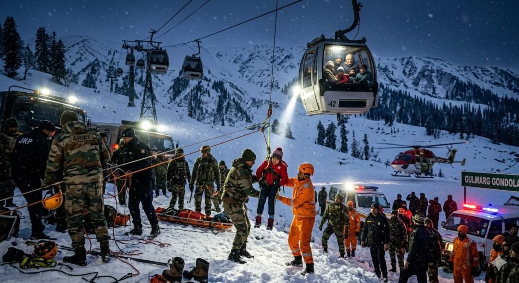 Major tragedy averted in Gulmarg: 184 tourists safely rescued after 9-hour operation