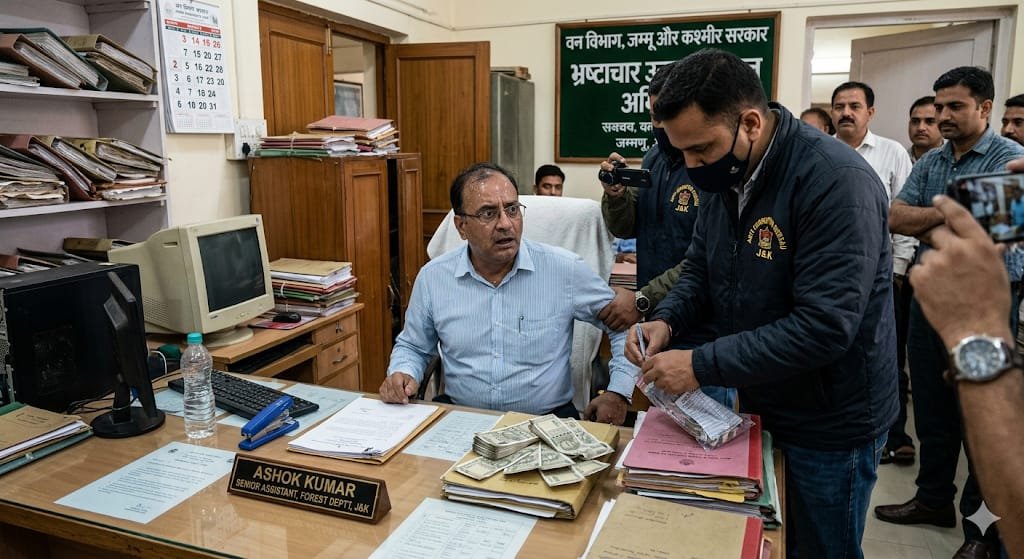 Forest Guard Caught Red-Handed Accepting ₹15,000 Bribe; Major Action by ACB