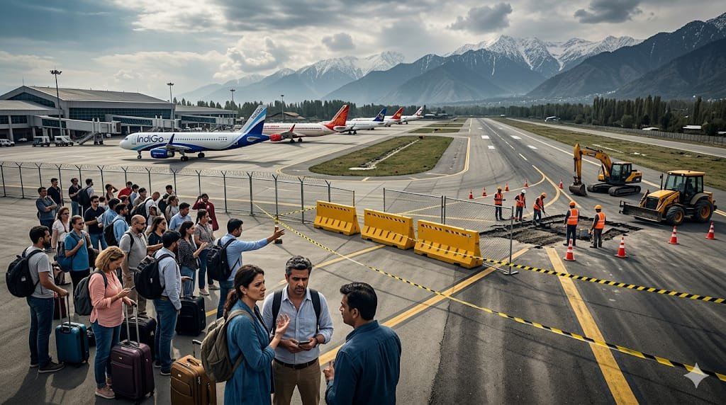 Flights to Kashmir temporarily halted, Srinagar Airport to remain closed for two days a week for three months