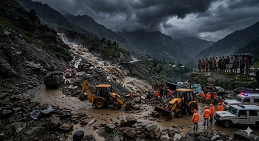Clouds burst in two places in Kishtwar, 34 roads stopped; administration handled the front