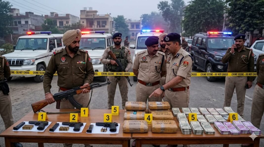 Major operation in Amritsar exposes Lau Gujjar’s network, seizes weapons, heroin, and cash