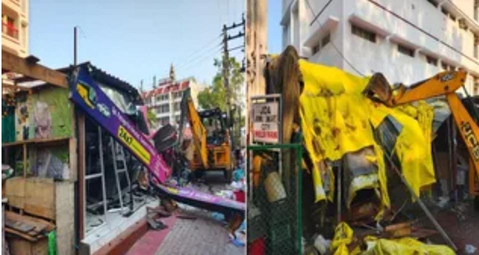 JDA bulldozers operate near railway station, freeing government land worth Rs 10 crore from encroachment