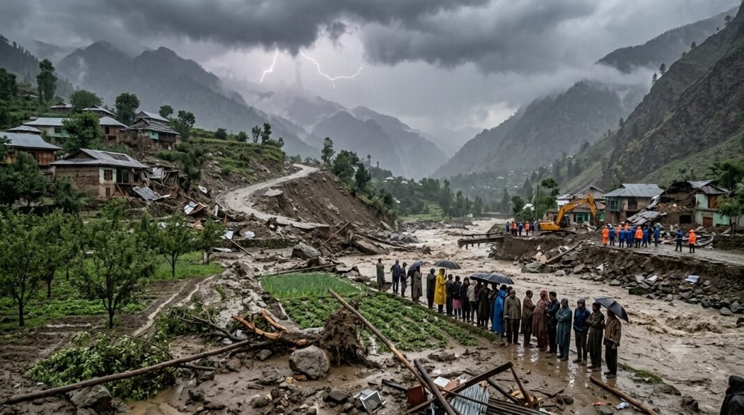 Nature’s Fury in Doda: Cloudbursts and Torrential Rain Cause Havoc; Crops Destroyed, Roads Closed, and Villages Cut Off