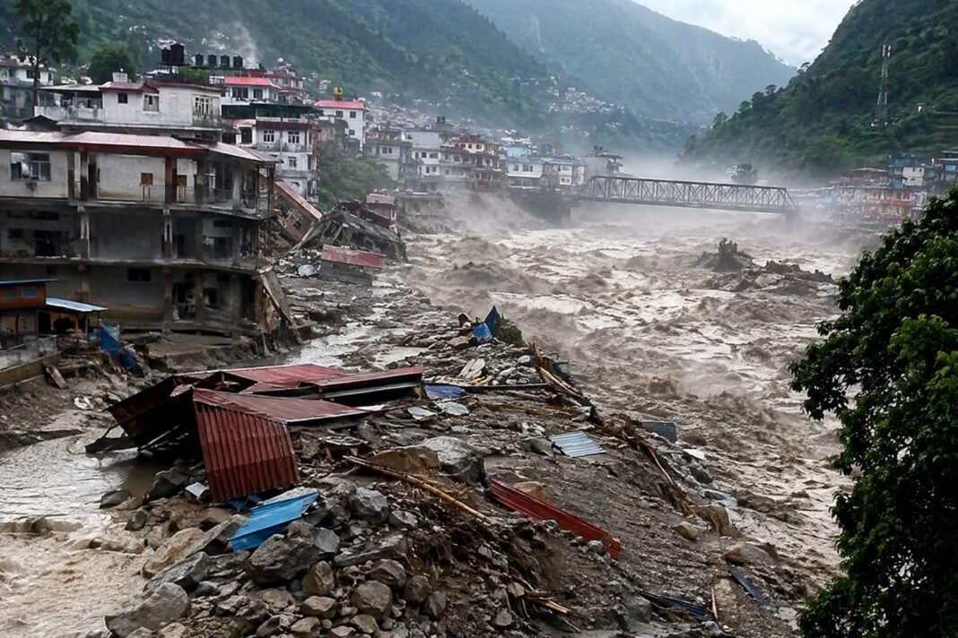 नेपाल में त्रिशूली नदी की तबाही,भूकंप के बाद आई बाढ़ से भारी नुकसान