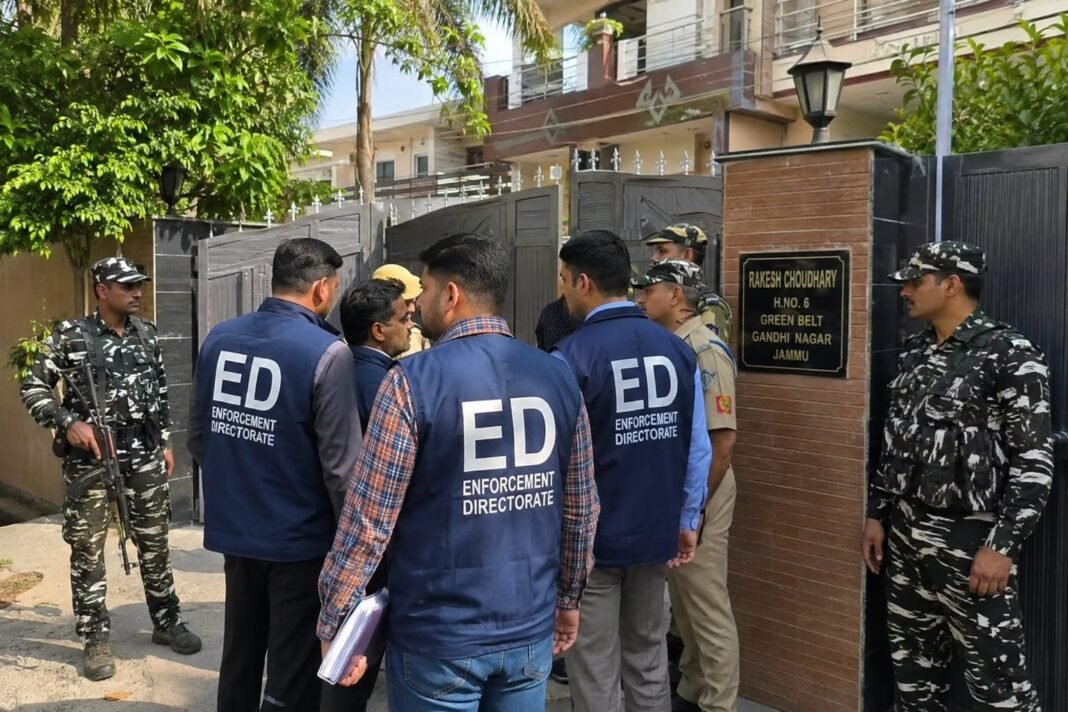 जम्मू में ED का बड़ा एक्शन, NHAI टोल वसूली फर्जीवाड़े की जांच तेज;कारोबारी राकेश चौधरी के घर-दफ्तर पर छापेमारी